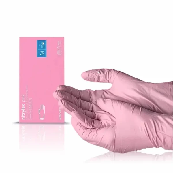 nitrilne m rukavice svijetlo ružičaste Beauty Shop